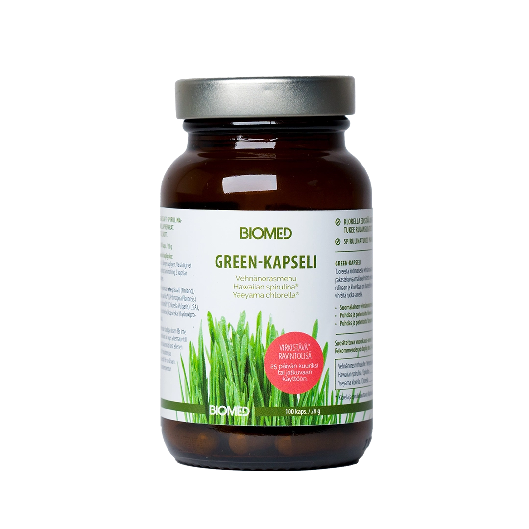 Biomed Finnish Wheatgrass Juice Capsules Green Nutrition 🌱