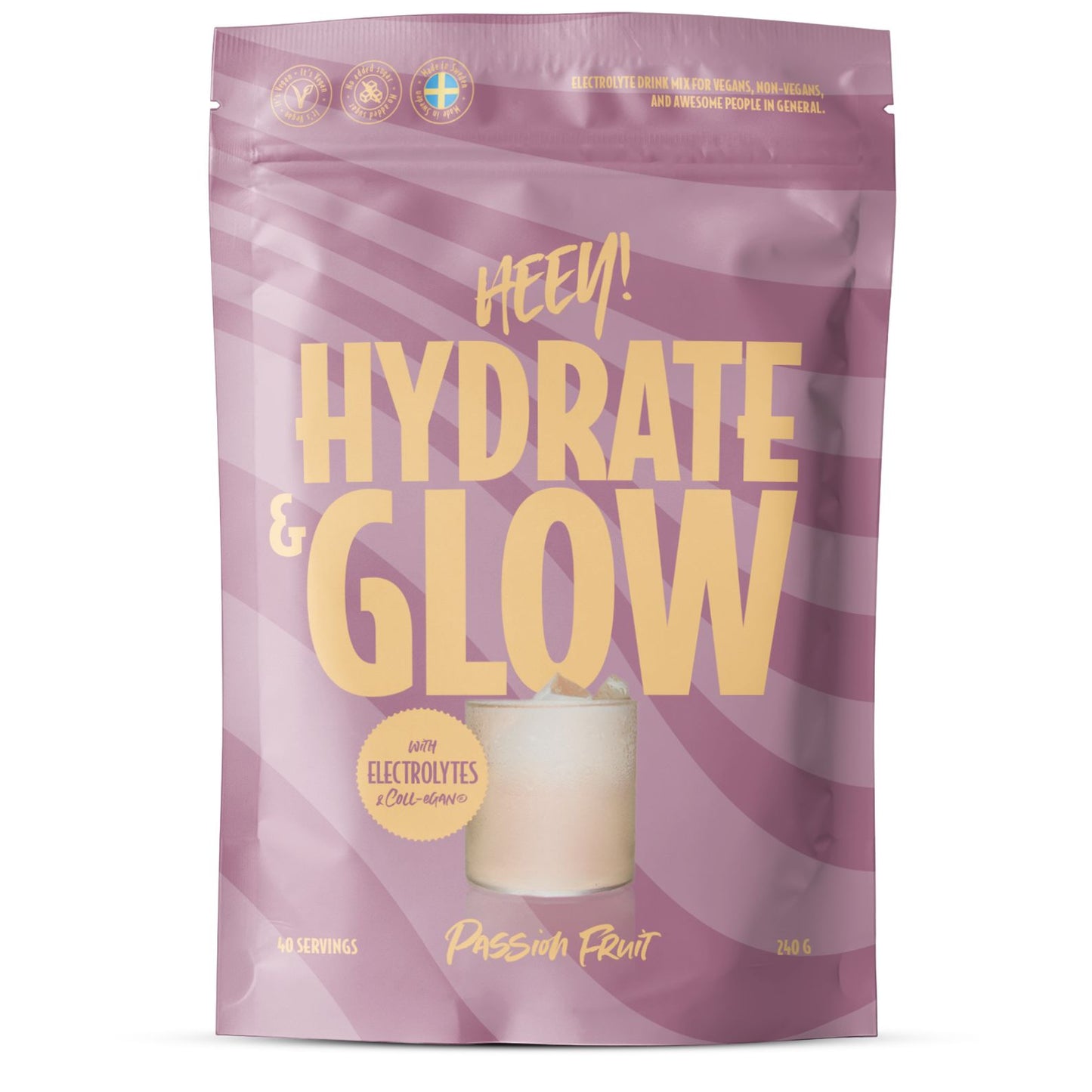 Heey! Hydrate & Glow Electrolytes + Coll-egan® Passionfruit
