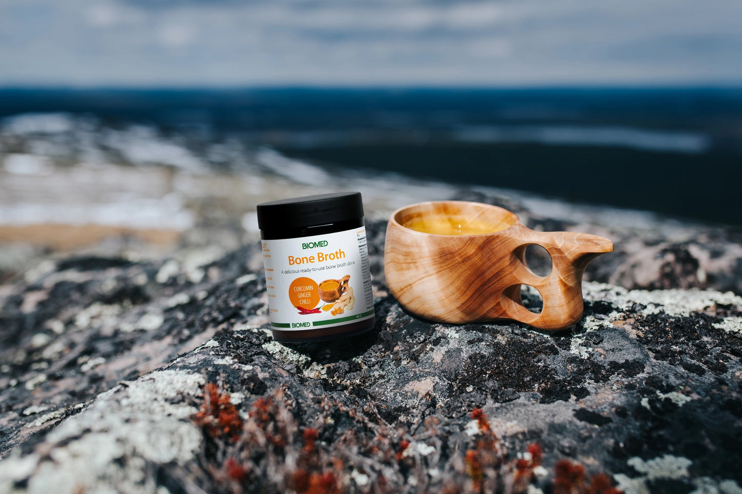 Biomed Reindeer Bone Broth Powder + Curcumin + Ginger + Chili – in use 5