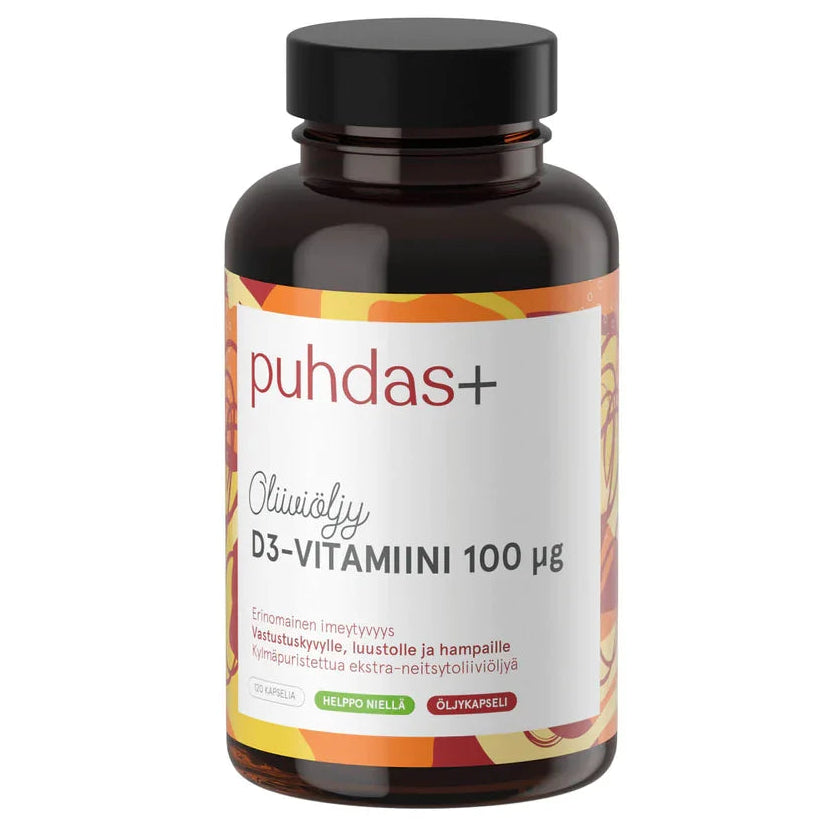Puhdas+ Olive Oil Vitamin D3 100 µg – Puhdas+ – Arctic Pure
