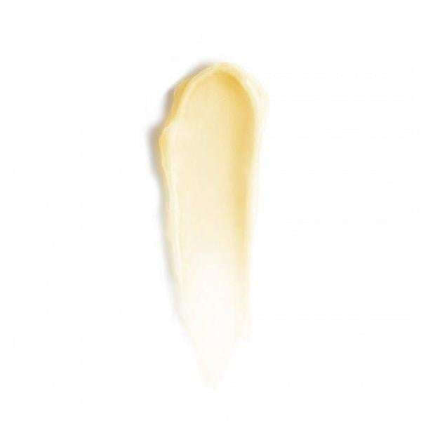 A creamy beige smear of Laponie of Scandinavia All-Around Balm—enriched with argan oil—appears on a plain white background, highlighting its suitability for sensitive skin.