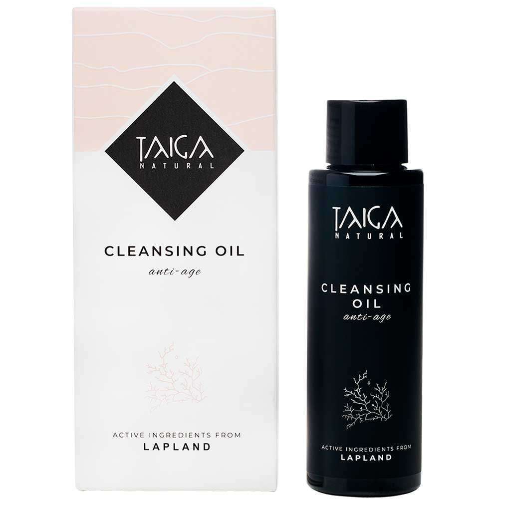 Taiga Cosmetics Cleansing Oil Anti-Age by Taiga Cosmetics comes in sleek black and white minimalist packaging and features Lapland birch leaf extract, making it a gentle facial cleanser perfect for dry skin.