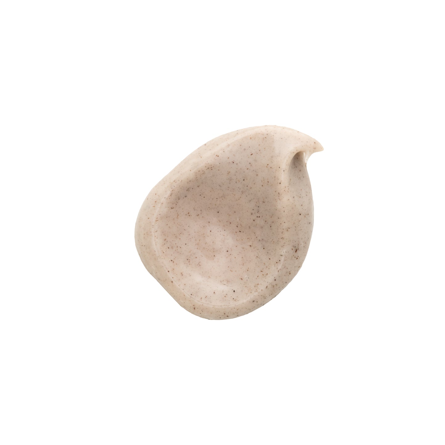 Un vortice di NOBE Nordic Beauty Forest Elixir® Microbiome Strengthening Body Lotion NOBE Nordic Beauty NOBE NOBE Nordic Beauty, beige con macchie marroni visibili, disposte in un cerchio irregolare su sfondo bianco.