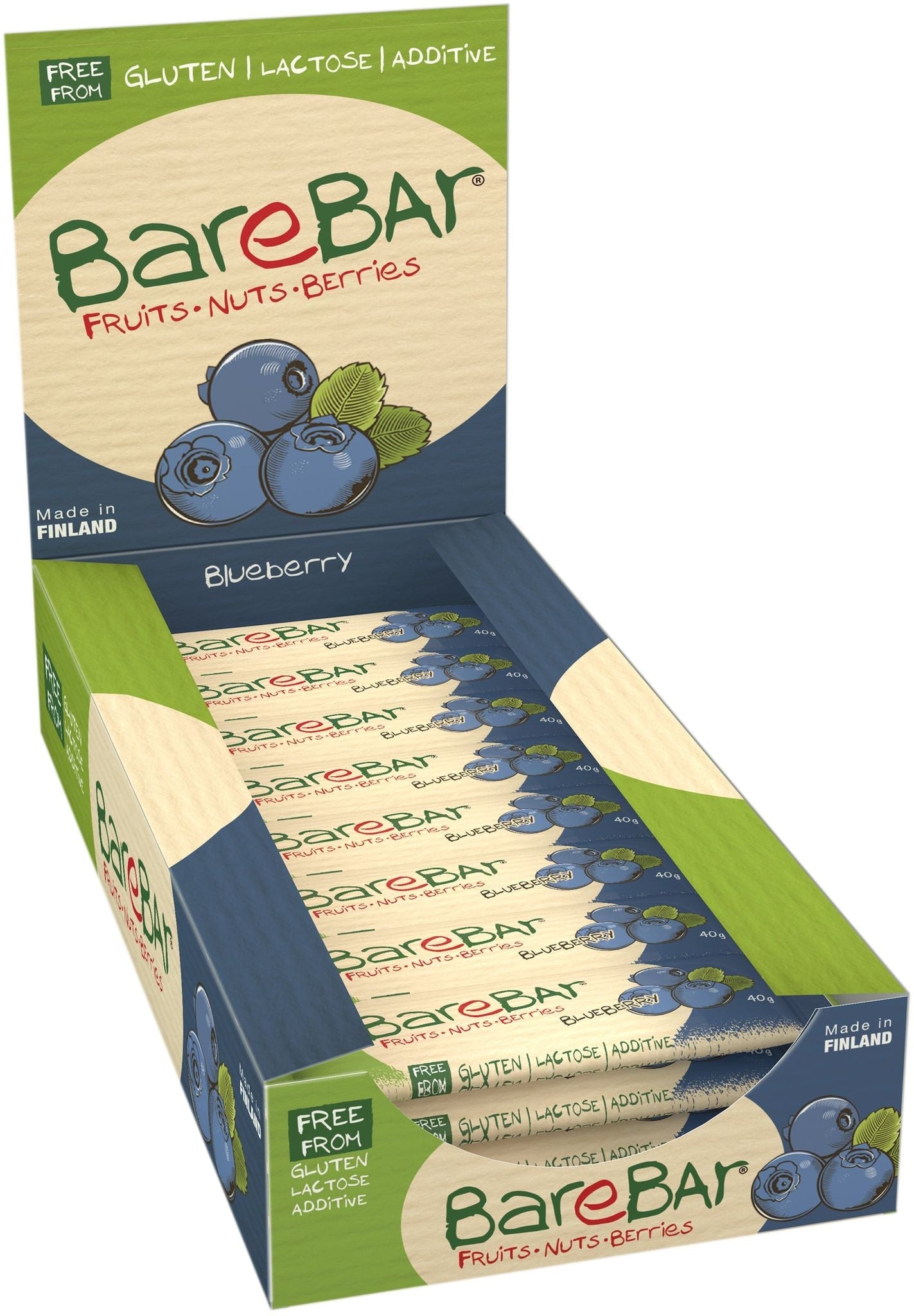 BareBar Blueberry 24-pack – product image 2