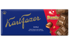 Fazer Dumle Milk Chocolate by Fazer features soft toffee in milk chocolate, wrapped in blue and red packaging with gold lettering and the classic Dumle logo—a delicious Finnish chocolate treat.