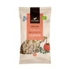 A beige and brown bag of Foodin Organic Bruschetta Cashew by Foodin, with organic roasted cashews flavored with tomato and herbs, green and blue certification logos, and 120 grams of healthy snack.