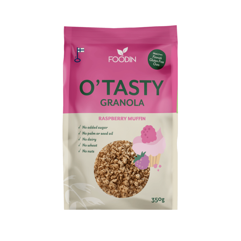 Foodin O`Tasty Kauragranola Raspberry Muffin