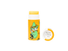A yellow tube of Gustaf & Linnea Moomin Lipbalm Snufkin with a cartoon character in green. The cap, placed beside it, says Coconut & Honey 8.5g. This eco-friendly lip balm is shown against a clean white background.