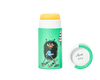 The Gustaf & Linnea Moomin Lipbalm Stinky is an eco-friendly stick with a green wrapper, two tree illustrations, and features the black Moomin character Stinky on skis. Made with Swedish beeswax; cap reads Mint 8.5 g.