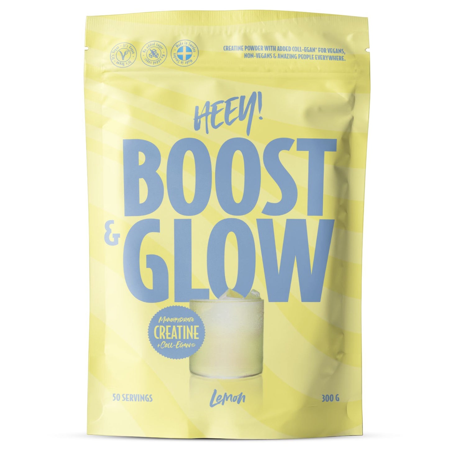 Heey! Boost & Glow Creatine + Coll-egan®, Lemon