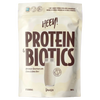 A 500g stand-up pouch of Heey! Protein & Biotics Vanilla flavor protein powder, shown against a plain white background.