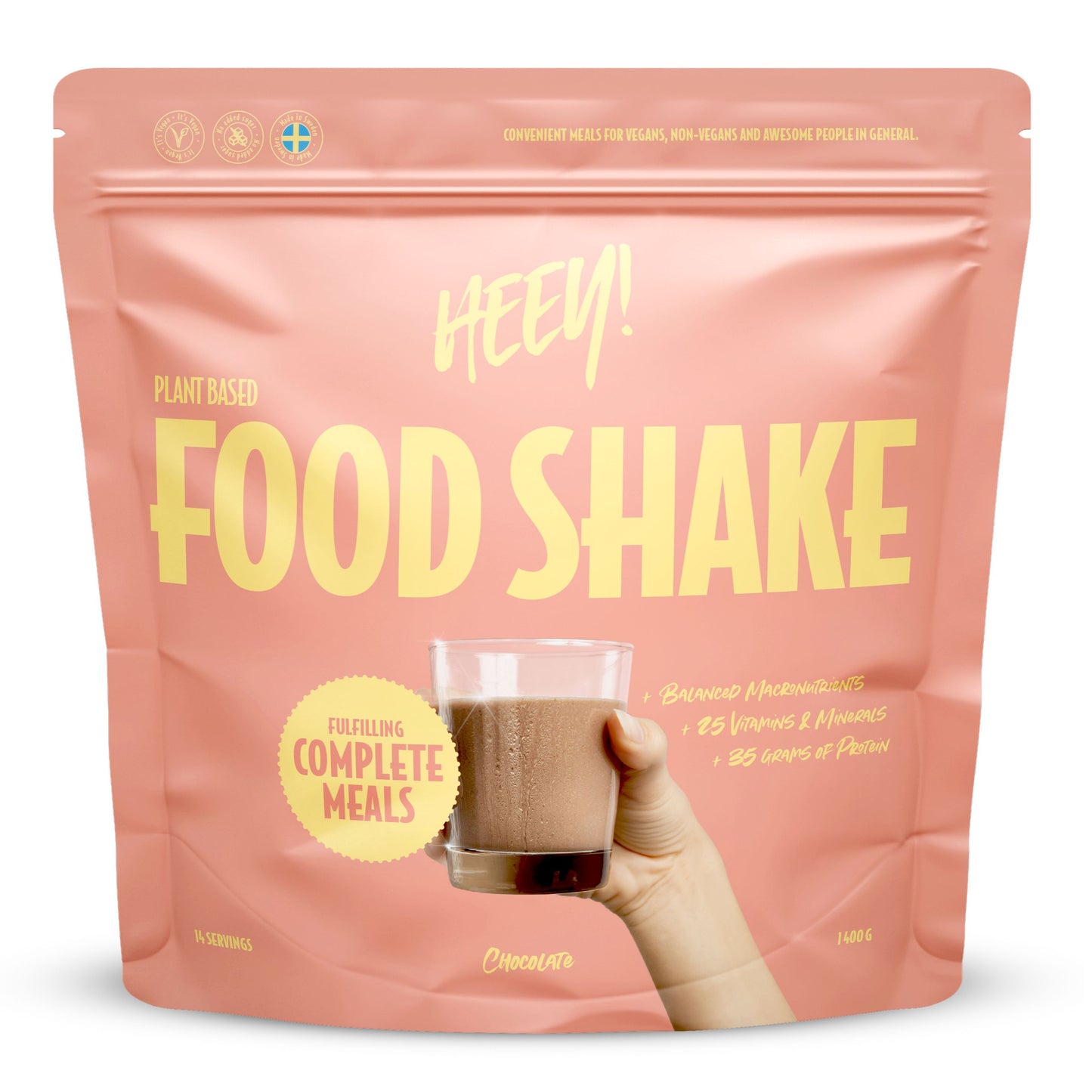 Heey! Vegan Food Shake Chocolate