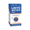 A blue and white box of Vitabalans Lacto Seven, a Finnish probiotic supplement with 50 tablets. The packaging features immune system support claims, product name, ingredients, and an orange number 7 symbol on the front.