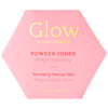 A pink hexagonal package of Luonkos Glow Luminous Powder Toner, a deeply hydrating eco-friendly toner with hyaluronic acid for normal to mature skin.
