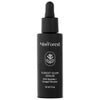 A black dropper bottle of Moi Forest Forest Glow Serum on a plain white background.