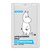 The Moomin Alcohol-Free Antibacterial Hand Spray by Moomin comes in a white rectangular bottle with a Moomin illustration. It fits easily in your pocket and offers 225 sprays of alcohol-free antibacterial protection (20 ml).