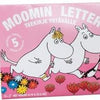 A pink Nordqvist Moomin Letter envelope with two Moomin characters and a bird in a floral field—an ideal Nordqvist gift for fans who enjoy whimsical tea flavors and cute stationery.