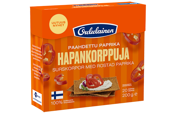 Oululainen Crisp Bread Roasted Pepper (Best before 15.03.2025)