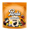 A 275g bag of Panda Licorice Mix Original by Panda, with an orange background and assorted licorice images—ideal for anyone who loves authentic Finnish licorice.