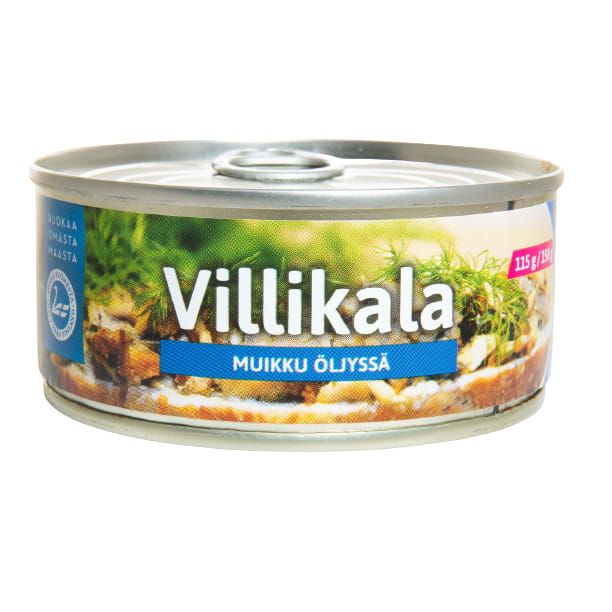 A metal can labeled Pielisen Kala Vendace In Oil, featuring a photo of Finnish fish in oil. The 115g can with pull-tab lid is set against a white background—ideal for canned fish lovers. Brand: Pielisen Kala.