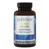 A dark brown supplement bottle of Magtein Magnesium L-Treonate with a black cap and a blue and white label, shown on a plain white background.