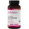 A bottle of Puhdas+ Niasiini B3-Vitamiini 500 mg dietary supplement. The product is in a dark brown bottle with a black cap and a white label featuring pink and yellow accents.