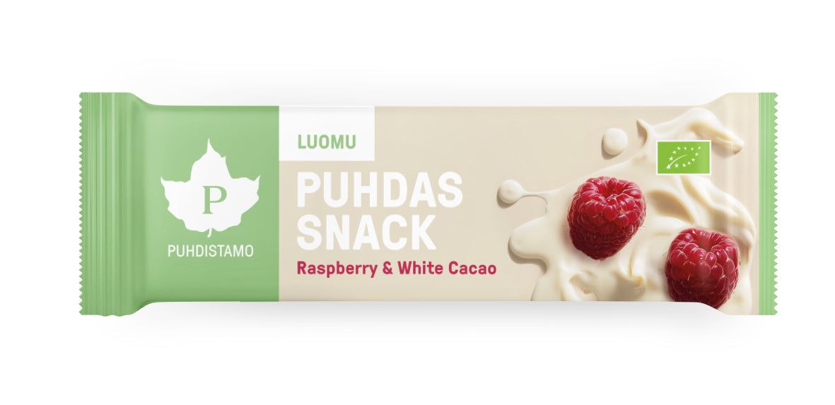 Puhdistamo Organic Snack Raspberry & White Cacao