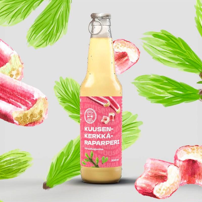 Rahula Ranch Spruce Sprout Rhubarb Drink