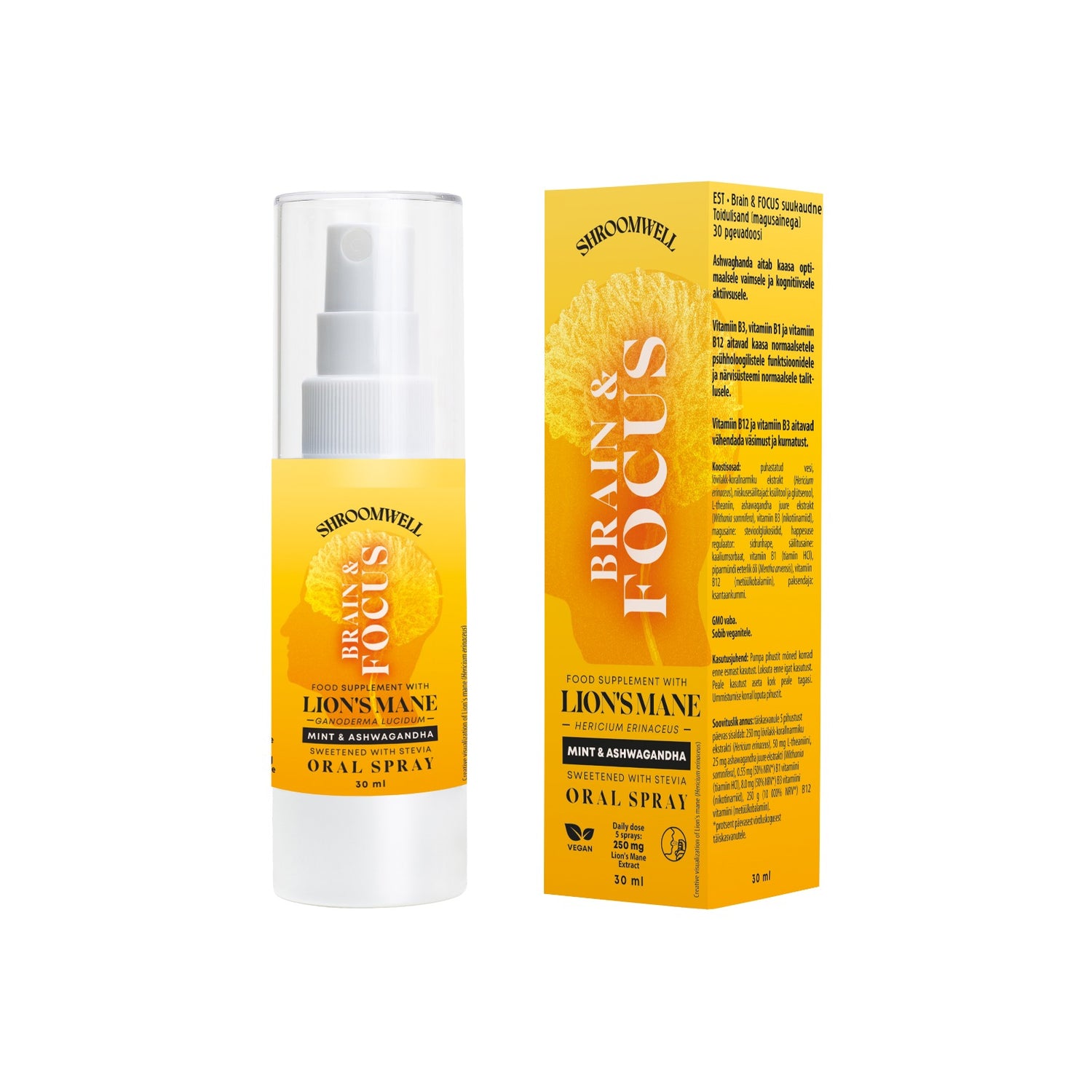 Shroomwell Lions Mane Focus Spray