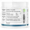 A white THERA Nordic Rezcue Drink Powder container features a Scandinavian label showing ingredients like zinc, L-carnosine, and L-glutamine for gut health. Barcode and recycling symbol are present. Brand: THERA Nordic.