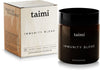 A brown glass jar labeled Taimi Immunity Blend, an immunity supplement from Taimi, stands beside a matching box with the branding and "IMMUNITY FOR YOUR GOODNESS" on the lid.