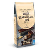A beige and blue bag of Laihian Mallas Tuoppi Archipelago Bread Flour Mix, with images of rye bread, butter, and a knife; Finnish text. Just add water and yeast to bake two loaves of traditional Finnish archipelago bread.