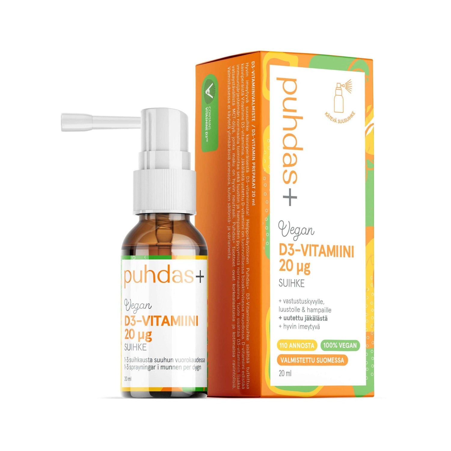 Puhdas+ Plant-Based Vitamin D3 Spray