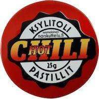 Narskuttelu Xylitol Pastilles Hot Chili