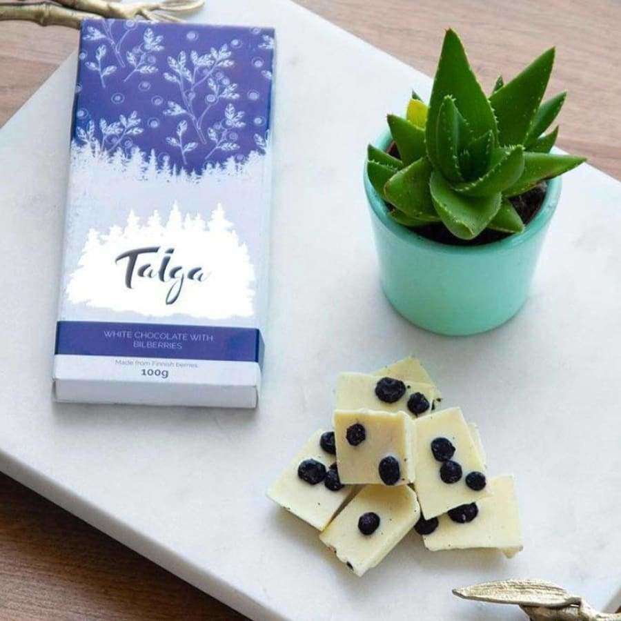 Taiga's White Chocolate With Wild Bilberries