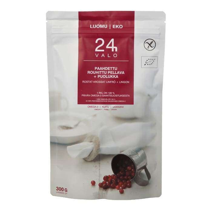 Valo24h Organic Roasted Ground Flaxseed + Lingonberry