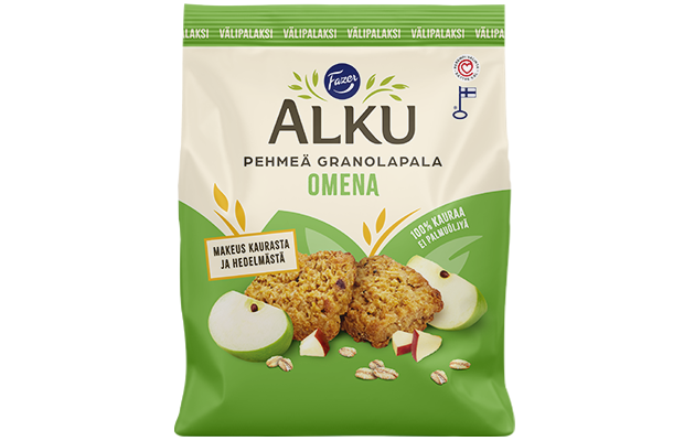 Fazer Alku Soft Granola Bites Apfel Snack Kekse