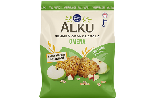 Fazer Alku Soft Granola Bites Apfel Snack Kekse