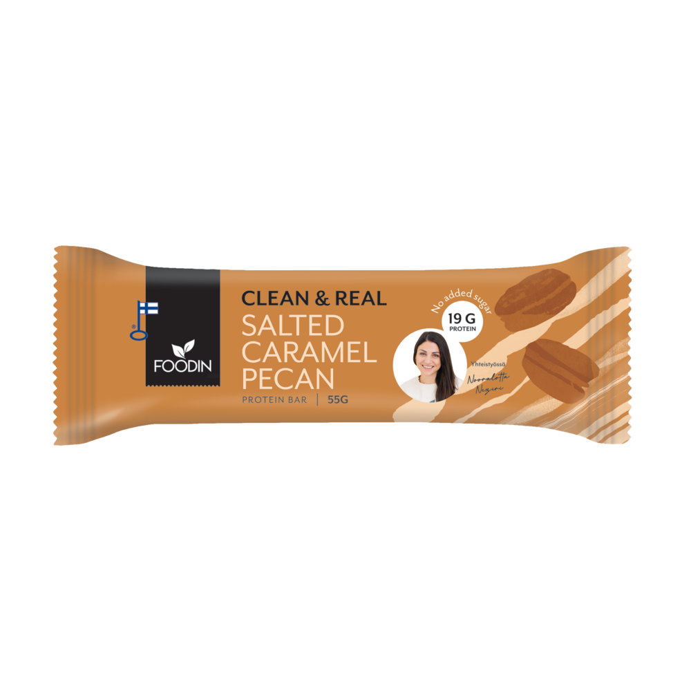 Foodin Clean & Real Protein Bar Gesalzene Karamell-Pekannuss