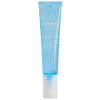 Eine blaue Tube Lumene Nordic Hydra Purity Dew Drops Hydrating Eye Gel mit einer durchsichtigen Kappe, die klares Gel enthält und mit weißer Schrift beschriftet ist.