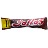 Eine braune Nosht Jollos Energy Chews Cola-Verpackung mit großem rot-weißem Branding, "Cola" in kleinerer Schrift und einem gelben Etikett oben links mit der Aufschrift "NO SHIT VAUHTIKARKKI". Ideal für Ausdauersportarten.