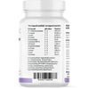 Die weiße Flasche THERA Nordic Optimized Enzymes zeigt ein finnisches Etikett mit einer Tabelle der Verdauungsenzyme und pH-Werte, die die Verdauung von Gluten und Milchprodukten unterstützen. Die Angaben zu den Inhaltsstoffen unten heben die Linderung von Blähungen hervor.
