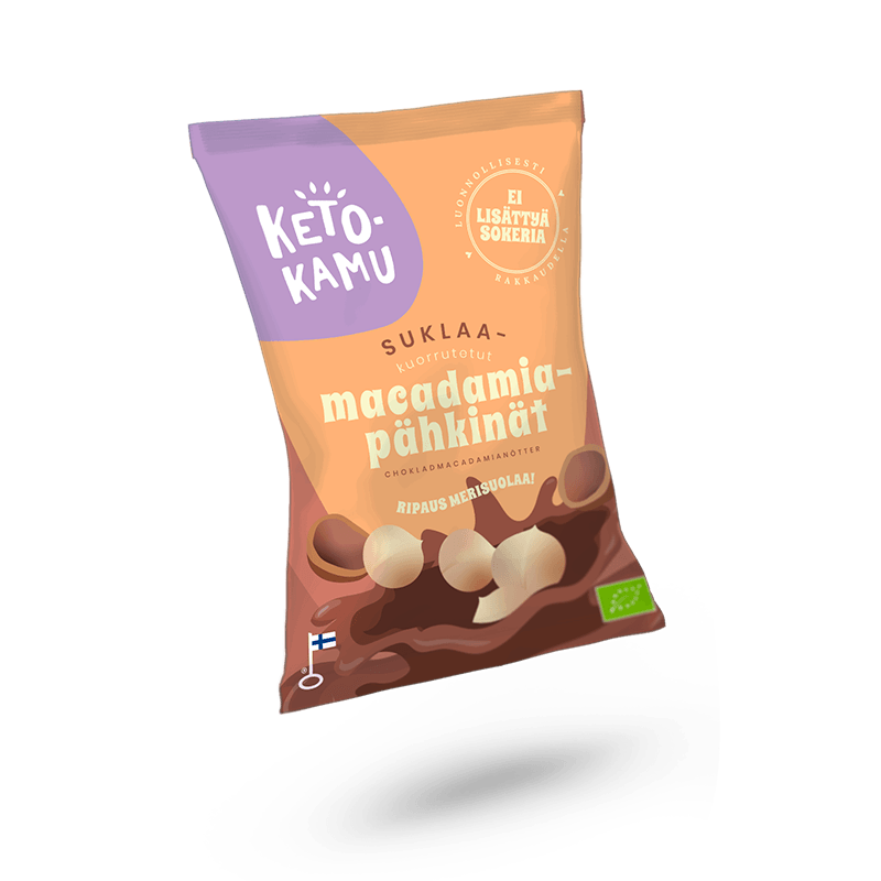 Ketokamu Bio-Keto-Macadamia-Nüsse mit Schokoladenüberzug