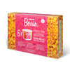 Une boîte rectangulaire de Roberts Berrie Beauty Cloudberry & Sea Buckthorn (6 tasses) contient des baies comestibles et des images de baies sauvages nordiques jaune orangé avec un texte rose sur l'emballage.