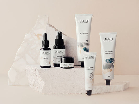 Laponie of Scandinavia op beige achtergrond